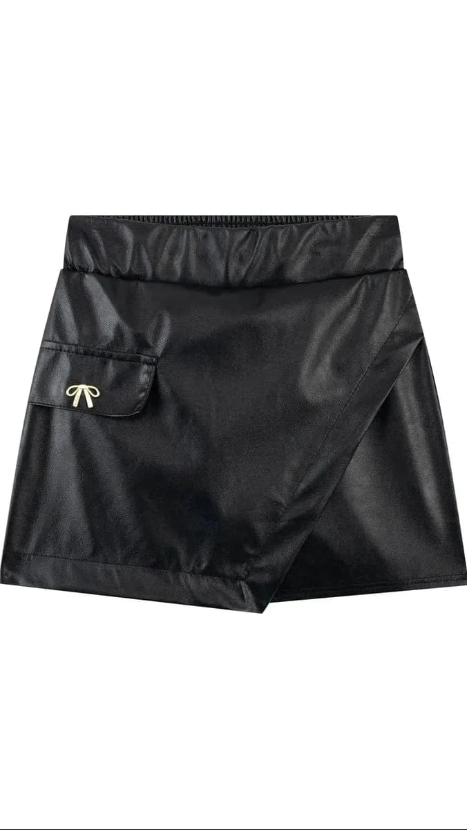 Short Saia em Couro Eco 92648 Kukie