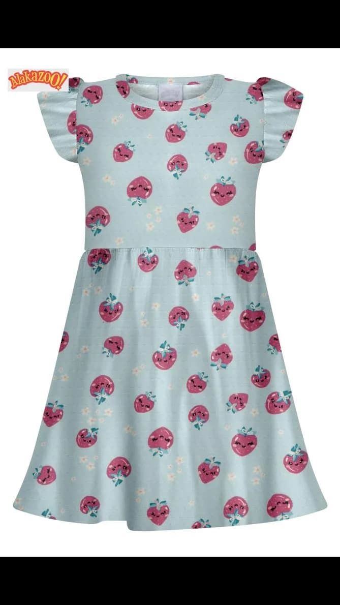 Vestido em malha moranguinho A0135